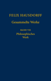 Felix Hausdorff - Gesammelte Werke Band VII - Cover