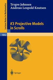 K3 Projective Models in Scrolls - Cover