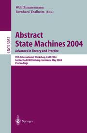 Abstract State Machines 2004.Advances in Theory and Practice