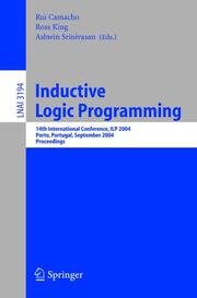 Inductive Logic Programming - Cover