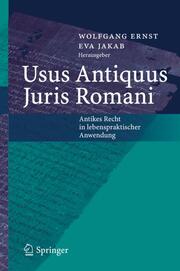 Usus Antiquus Juris Romani - Cover