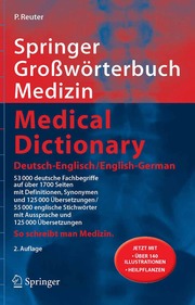 Springer Großwörterbuch Medizin Medical Dictionary Deutsch-Englisch English-German
