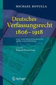 Deutsches Verfassungsrecht Bd.3 1806-1918