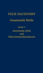 Felix Hausdorff - Gesammelte Werke Band 5 - Cover