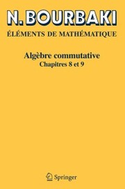 Algèbre commutative - Cover