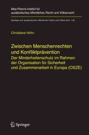 Zwischen Menschenrechten und Konfliktprävention - Der Minderheitenschutz im Rahmen der Organisation für Sicherheit und Zusammenarbeit in Europa (OSZE) - Cover