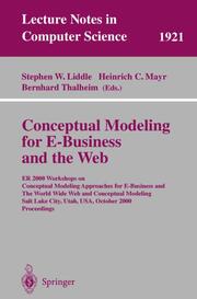 Conceptual Modeling for E-Business and the Web - Cover