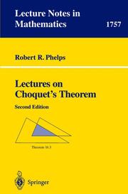 Lectures on Choquet's Theorem