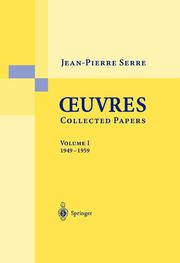 Oeuvres - Collected Papers 1