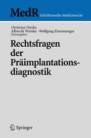 Rechtsfragen der Präimplantationsdiagnostik - Cover
