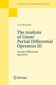 The Analysis of Linear Partial Differential Operators III - Cover