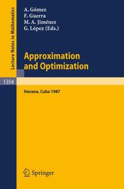 Approximation and Optimization - Cover