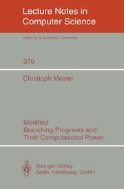 Modified Branching Programs and Their Computational Power - Cover