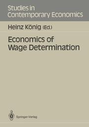 Economics of Wage Determination - Cover