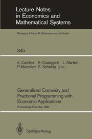 Generalized Convexity and Fractional Programming with Economic Applications