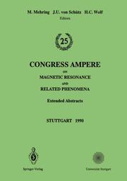 25th Congress Ampere on Magnetic Resonance and Related Phenomena - Cover