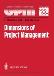 Dimensions of Project Management - Cover