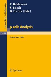 p-adic Analysis - Cover