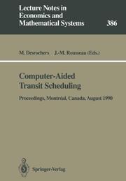 Computer-Aided Transit Scheduling - Cover