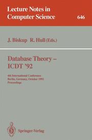 Database Theory - ICDT '92