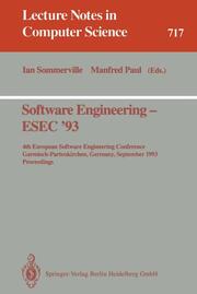 Software Engineering - ESEC '93 - Cover
