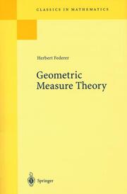 Geometric Measure Theory - Cover