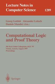 Computational Logic and Proof Theory