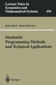 Stochastic Programming Methods and Technical Applications - Cover