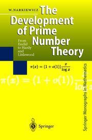 The Development of Prime Number Theory - Cover