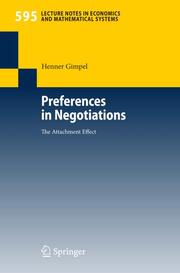 Preferences in Negotiations - Cover