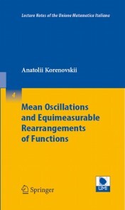 Mean Oscillations and Equimeasurable Rearrangements of Functions - Cover