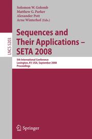 Sequences and Their Applications - SETA 2008 - Cover