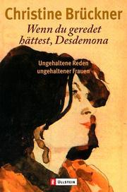 Wenn du geredet hättest, Desdemona - Cover