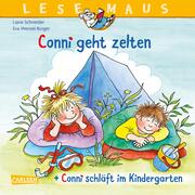 Conni geht zelten/Conni schläft im Kindergarten - Cover