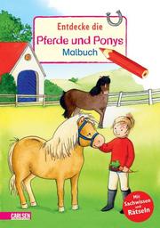 Entdecke die Pferde und Ponys Malbuch