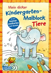 Mein dicker Kindergarten-Malblock: Tiere - Cover