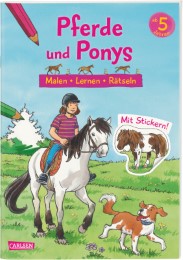 Pferde und Ponys: Malen, Lernen, Rätseln - Abbildung 1