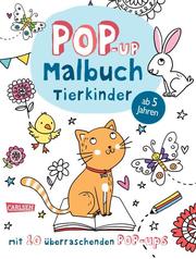 Pop-Up-Malbuch: Tierkinder