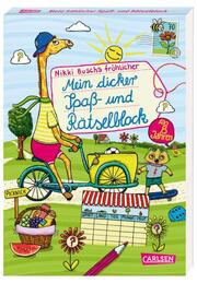 Nikki Buschs fröhlicher Mein dicker Spaß- und Rätselblock - Cover