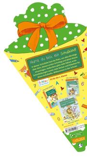 Rätselspaß zum Schulstart mit Stickern - Schultüte grün/gelb - Illustrationen 1