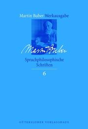 Martin Buber-Werkausgabe (MBW) / Sprachphilosophische Schriften - Cover