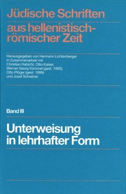 Jüdische Schriften aus hellenistisch-römischer Zeit, Band III - Buchdecke - Cover