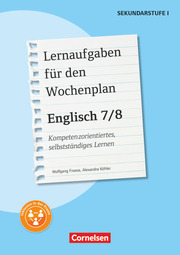 Lernaufgaben für den Wochenplan - Englisch - Klasse 7/8 - Cover