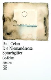 Die Niemandsrose/Sprachgitter - Cover