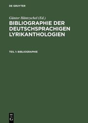 Bibliographie der deutschsprachigen Lyrikanthologien 1840-1914