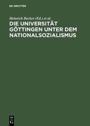 Die Universität Göttingen unter dem Nationalsozialismus - Cover