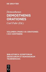 Demosthenes: Demosthenis Orationes / Orationes I-XIX continens - Cover