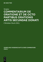 Commentarium de oratione et de octo partibus orationis artis secundae Donati - Cover