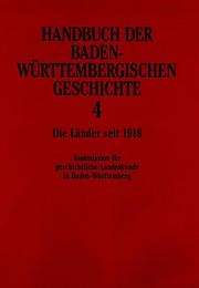 Handbuch der Baden-Württembergischen Geschichte (Handbuch der Baden-Württembergischen Geschichte, Bd. 4)