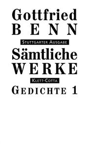 Sämtliche Werke - Stuttgarter Ausgabe. Bd. 1 - Gedichte 1 (Sämtliche Werke - Stuttgarter Ausgabe, Bd. 1)